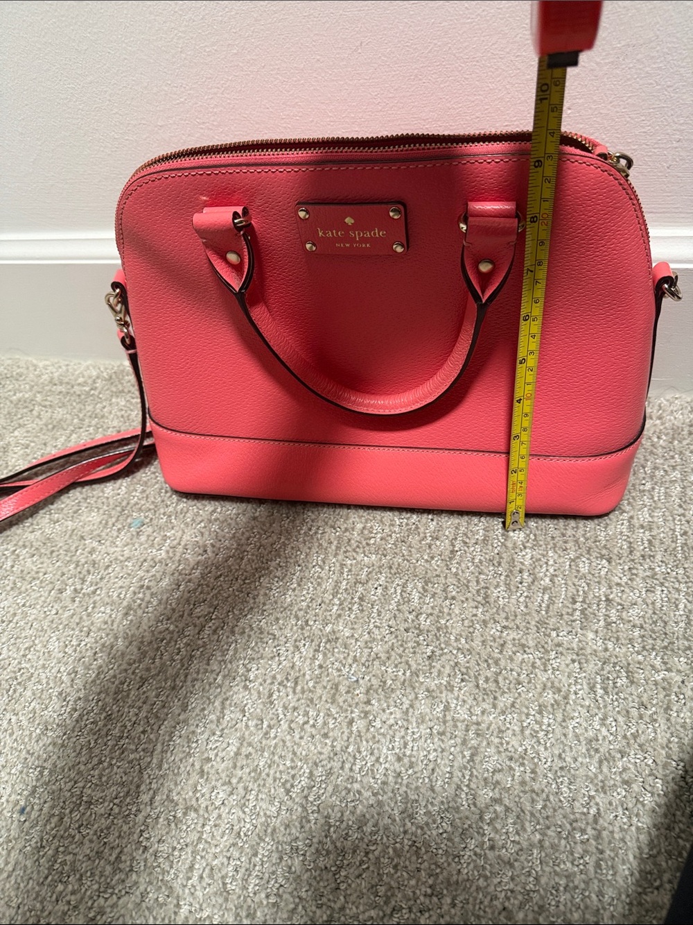 Kate Spade Vibrant Coral Satchel and Wallet - Picture 7 of 8